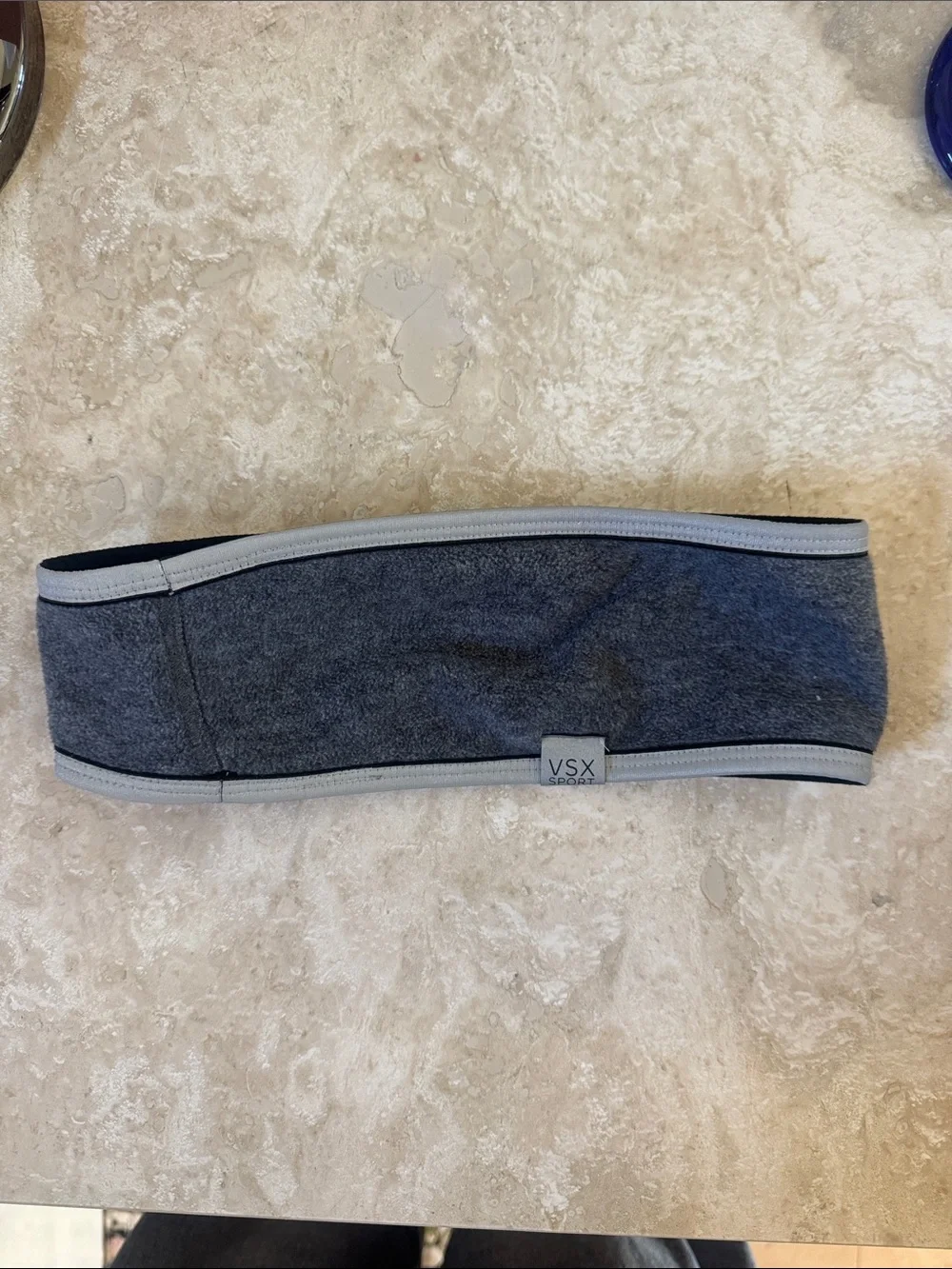 Victoria’s Secret Sport VSX Grey Fleece Workout Headband with Light Trim